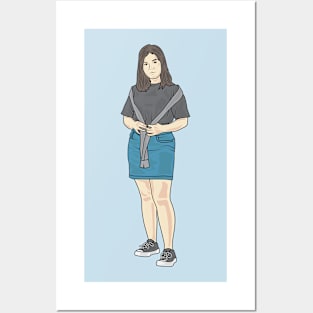 Short Skirt Denim Posters and Art